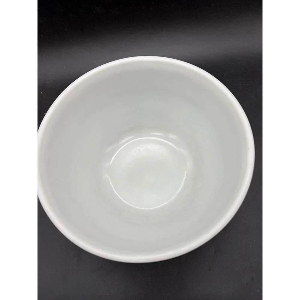 Vntg Pyrex Homestead Mixing Bowl 402 1.5qt Tan Speckled Blue Floral Milk Glass
